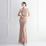 Plus Size Women Sequin Formal Party Evening Dress