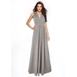 Women Sexy Cross Backless Bandage Long Dress