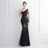 Plus Size Women Sequin Formal Party Evening Dress