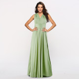 Women Sexy Cross Backless Bandage Long Dress