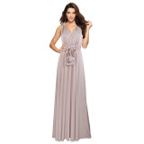 Women Sexy Cross Backless Bandage Long Dress