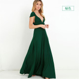 Women Sexy Cross Backless Bandage Long Dress