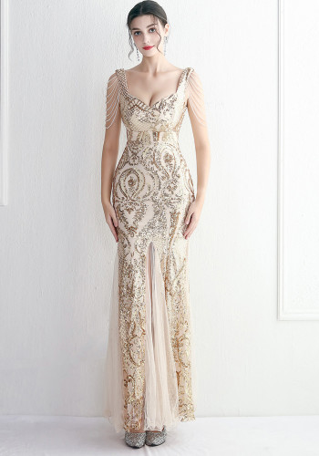 Plus Size Women Sequin Formal Party Evening Dress