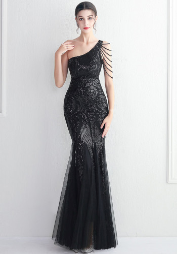 Plus Size Women Sequin Formal Party Evening Dress