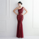 Plus Size Women Sequin Formal Party Evening Dress