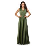 Women Sexy Cross Backless Bandage Long Dress