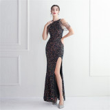 Plus Size Women Sequin Formal Party Evening Dress