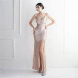 sequins Plus Size Fat Size Costume Formal Party Evening Dress