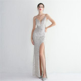 sequins Plus Size Fat Size Costume Formal Party Evening Dress
