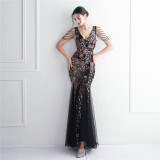 sequins Plus Size Fat Size Costume Formal Party Evening Dress