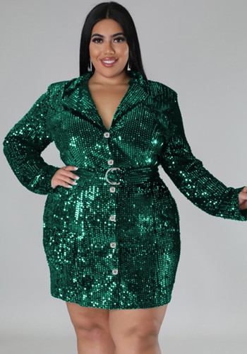 Plus Size Women's Sequin Blazer