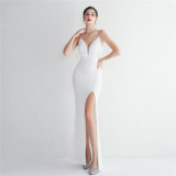 sequins Plus Size Fat Size Costume Formal Party Evening Dress