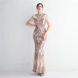 sequins Plus Size Fat Size Costume Formal Party Evening Dress