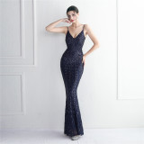 sequins Plus Size Fat Size Costume Formal Party Evening Dress