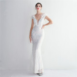 sequins Plus Size Fat Size Costume Formal Party Evening Dress