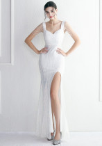 Beaded Evening Gown Formal Party Slim Evening Gown Chic Elegant Long Dress