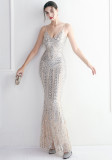 sequins Plus Size Fat Size Costume Formal Party Evening Dress