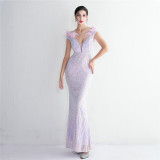 sequins Plus Size Fat Size Costume Formal Party Evening Dress