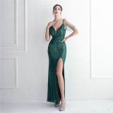 sequins Plus Size Fat Size Costume Formal Party Evening Dress