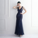 sequins Plus Size Fat Size Costume Formal Party Evening Dress