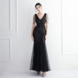 sequins Plus Size Fat Size Costume Formal Party Evening Dress