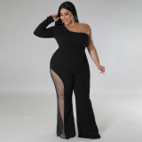 Plus Size Women's Sexy Beaded Jumpsuit