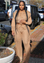 Women'S Clothing Casual Solid Color Knitting Long Sleeve Tassel Two Piec Pants Set Women'S Knitting Shirt Trousers Women'S Clothing Casual Solid Color Knitting Long Sleeve Tassel Two Piec Pants Set Women'S Knitting Shirt Trousers