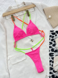 Women Sexy Solid Color One-piece Swimwear
