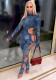 Women Sexy Print Cutout Lace-Up Jumpsuit