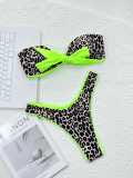 Women Sexy Color Block Bikini Two Pieces Swimwear