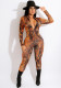 Women'S Fall Tight Fitting Sexy Print Jumpsuit