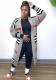 Plus Size Striped Knitting Shirt Cardigan Sweater