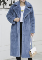 Winter Fashion Solid Fur Long Coat Women Cotton Pad Warm Fur Coat Winter Fashion Solid Fur Long Coat Women Cotton Pad Warm Fur Coat