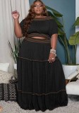 Fashion Spring Fashion Women'S Suit Two Piece Maxi Skirt Set