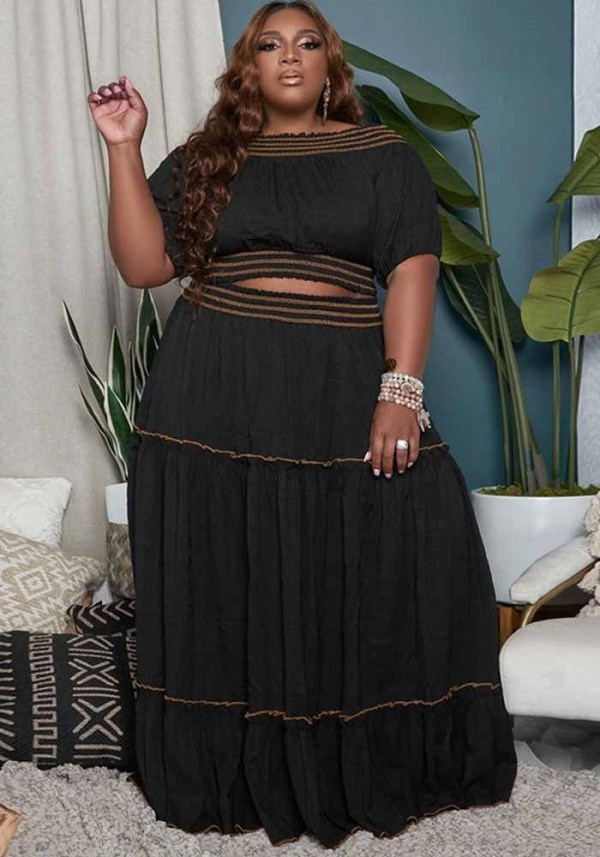 Fashion Spring Fashion Women'S Suit Two Piece Maxi Skirt Set