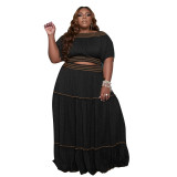 Fashion Spring Fashion Women'S Suit Two Piece Maxi Skirt Set