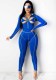 Women Sexy Cutout Stand Collar Jumpsuit