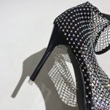 Sandals Women's High Heels Early Autumn Sexy Pointed Thin Heel Mesh Socks Hollow out Rhinestone Socks Boots Short Boots Cool Boots