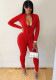 Women's Letter Zipper Elastic Butt Lift Sports Yoga Jumpsuit