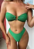 Women Strapless Skirt Bikini Three-Piece