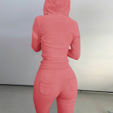 Women's Autumn/Winter Fleece Vest Hooded Three-Piece