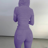 Women's Autumn/Winter Fleece Vest Hooded Three-Piece