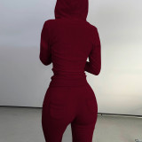 Women's Autumn/Winter Fleece Vest Hooded Three-Piece