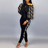 Sexy Printed Causal Suits two piece pants set Nightclub Clothing Women's Clothes