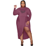 Women's fashion Casual Letter printed dress