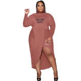 Women's fashion Casual Letter printed dress