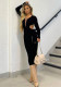 Women's fashion Chic Low Back hollow v-neck knitting Jumpsuit