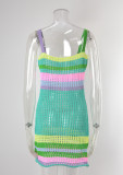 Women Summer Sexy Backless Sling Bikini Beach Dress