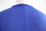Women's Beaded Embroidery Round Neck Sleeveless See Through Sexy Nightclub Dress