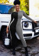 Women's Autumn and Winter Fashion Long Sleeve Contrast Jumpsuit